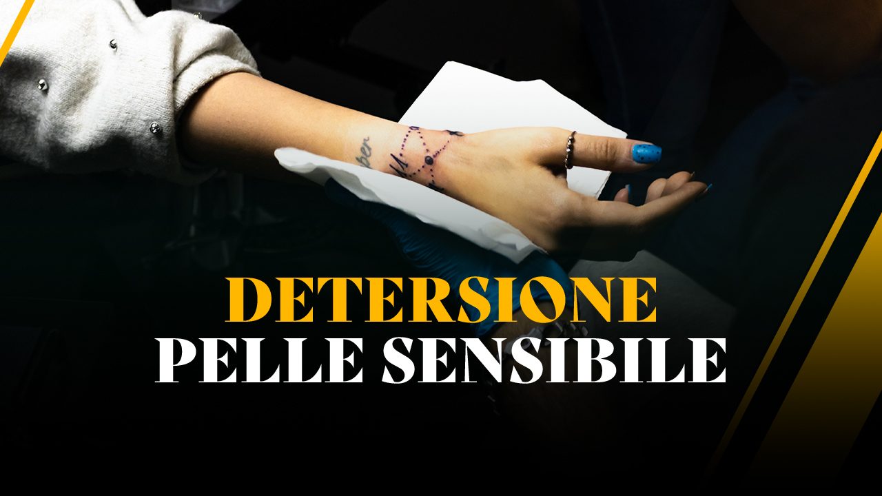 Detersione del tatuaggio per pelle sensibile